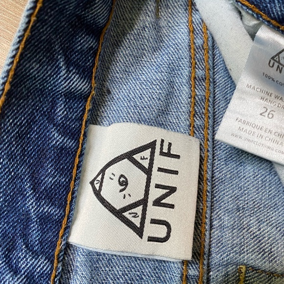 UNIF Bundy Jean Cut Off Ripped Shorts Sz 26 - Picture 6 of 8
